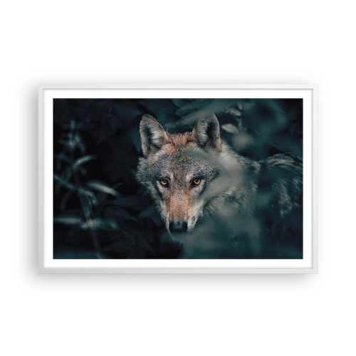 Affisch i vit ram - Jägare - 91x61 cm