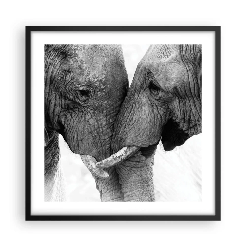 Affisch i svart ram - Hjärtlig bekännelse - 50x50 cm