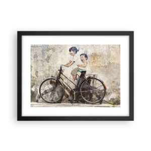 Affisch i svart ram - Sant eller falskt? - 40x30 cm