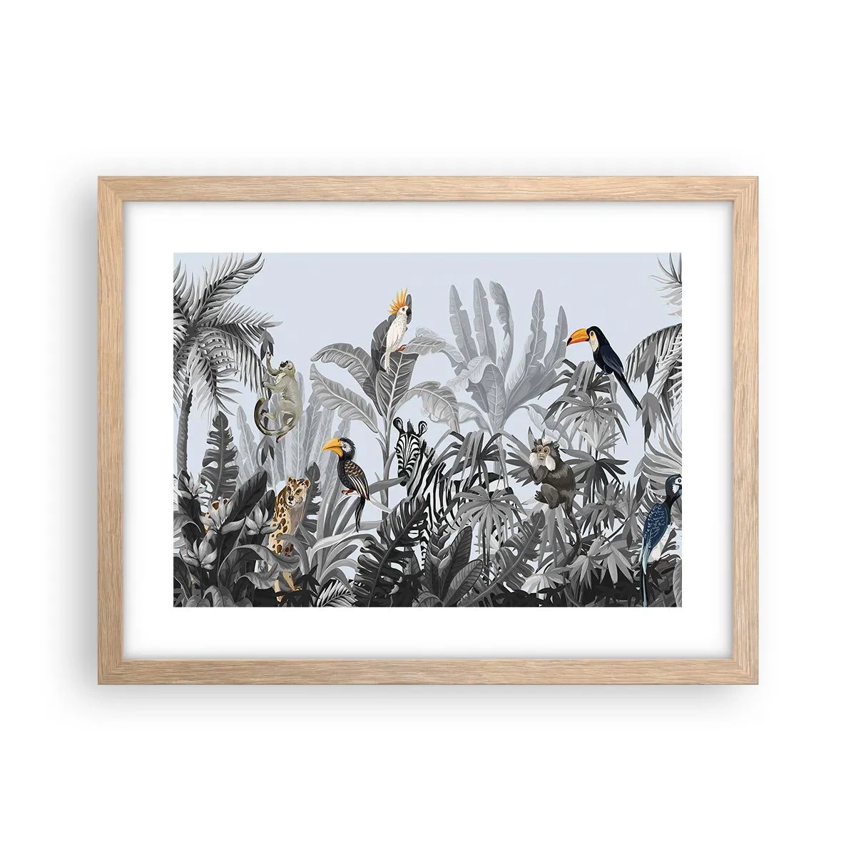 Affisch i ram av ljusek - Afrikansk saga - 40x30 cm