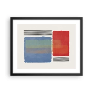 Affisch i svart ram - Geometrins anda  - 50x40 cm