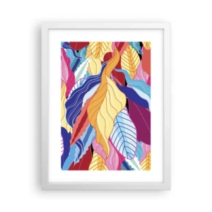 Affisch i vit ram - Färgglad röra - 30x40 cm