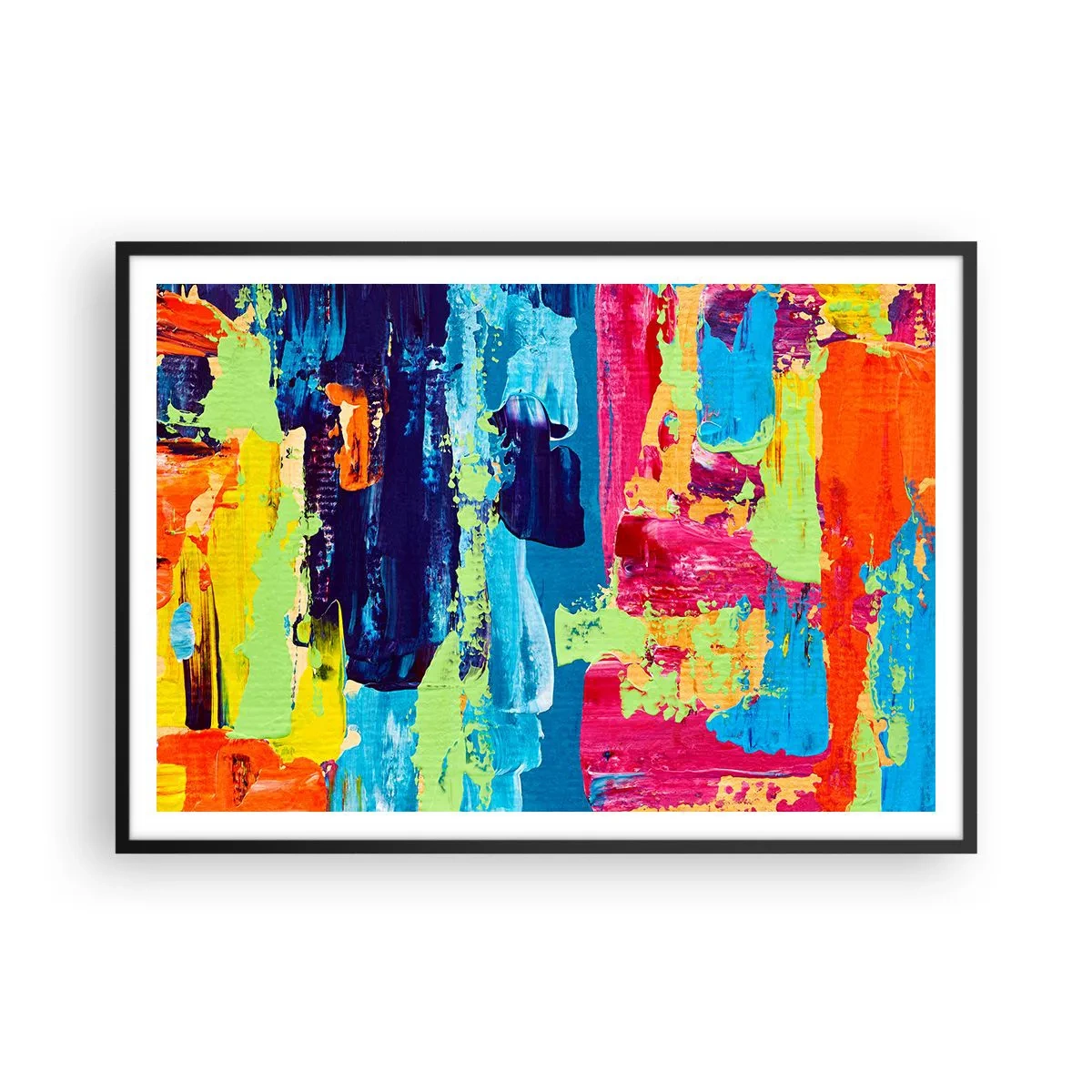 Affisch i svart ram - Livet är skönt! - 100x70 cm