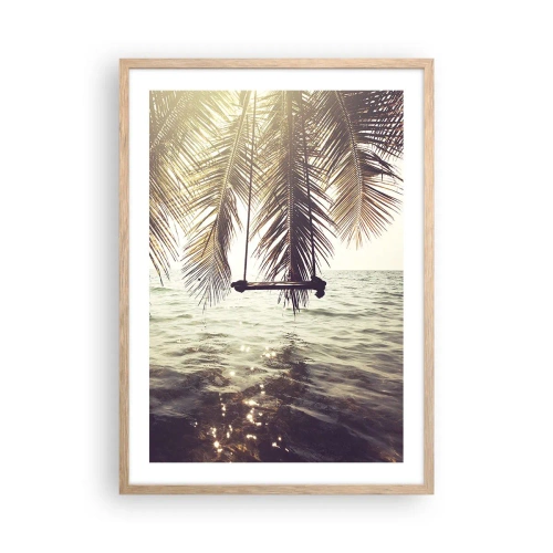 Affisch i ram av ljusek - Gunga i molnen hur mycket du vill - 50x70 cm