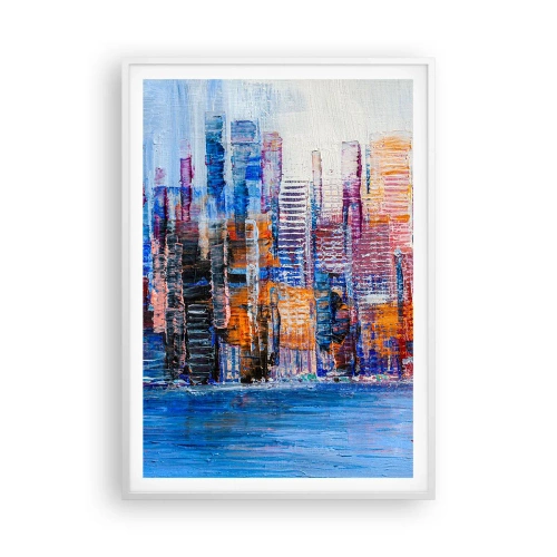Affisch i vit ram - En glädjefylld metropol - 70x100 cm