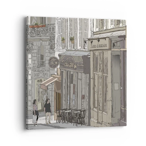 Canvastavla - Bild på duk - Stadens nöjen - 40x40 cm