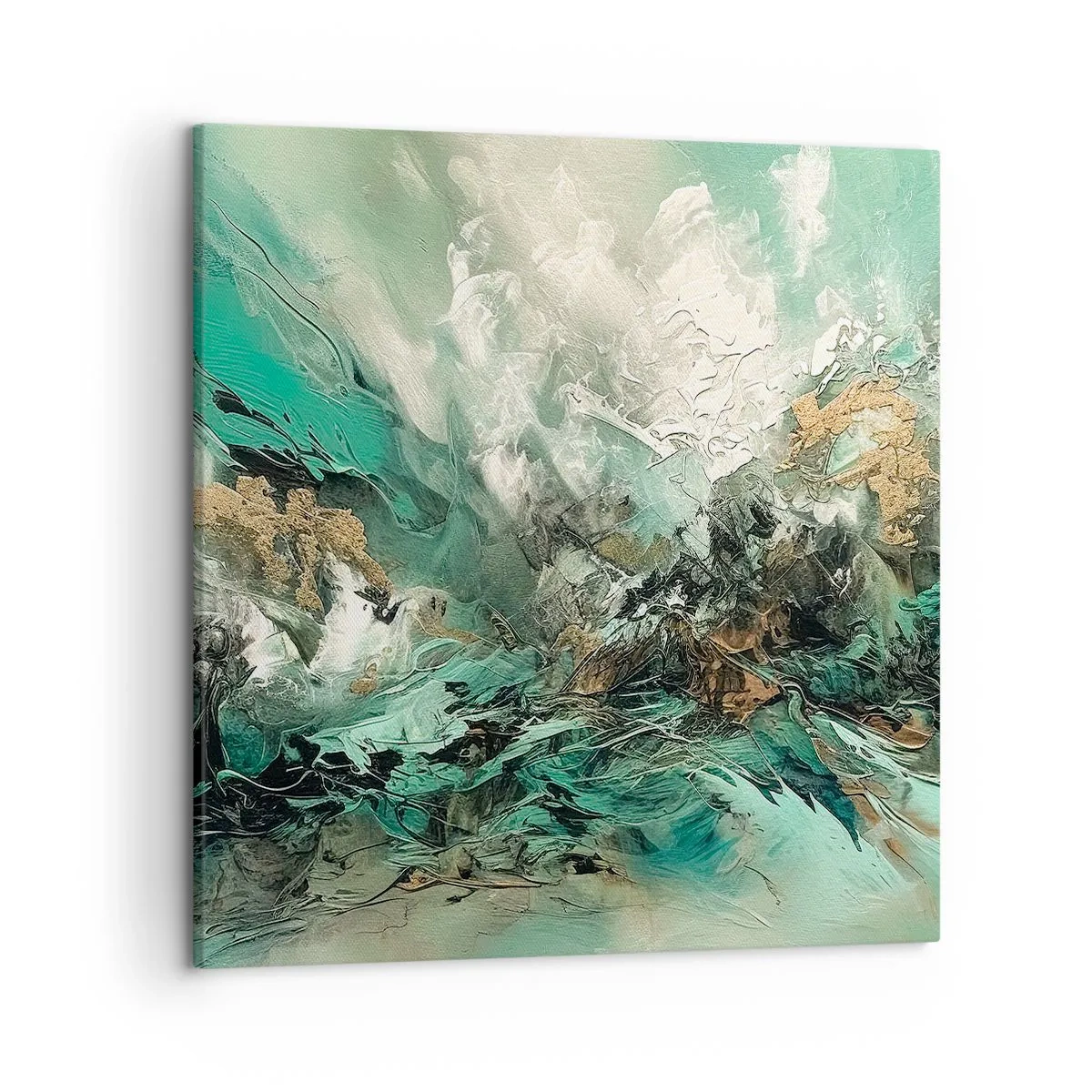 Canvastavla - Bild på duk - Smaragdsvart bränna - 50x50 cm