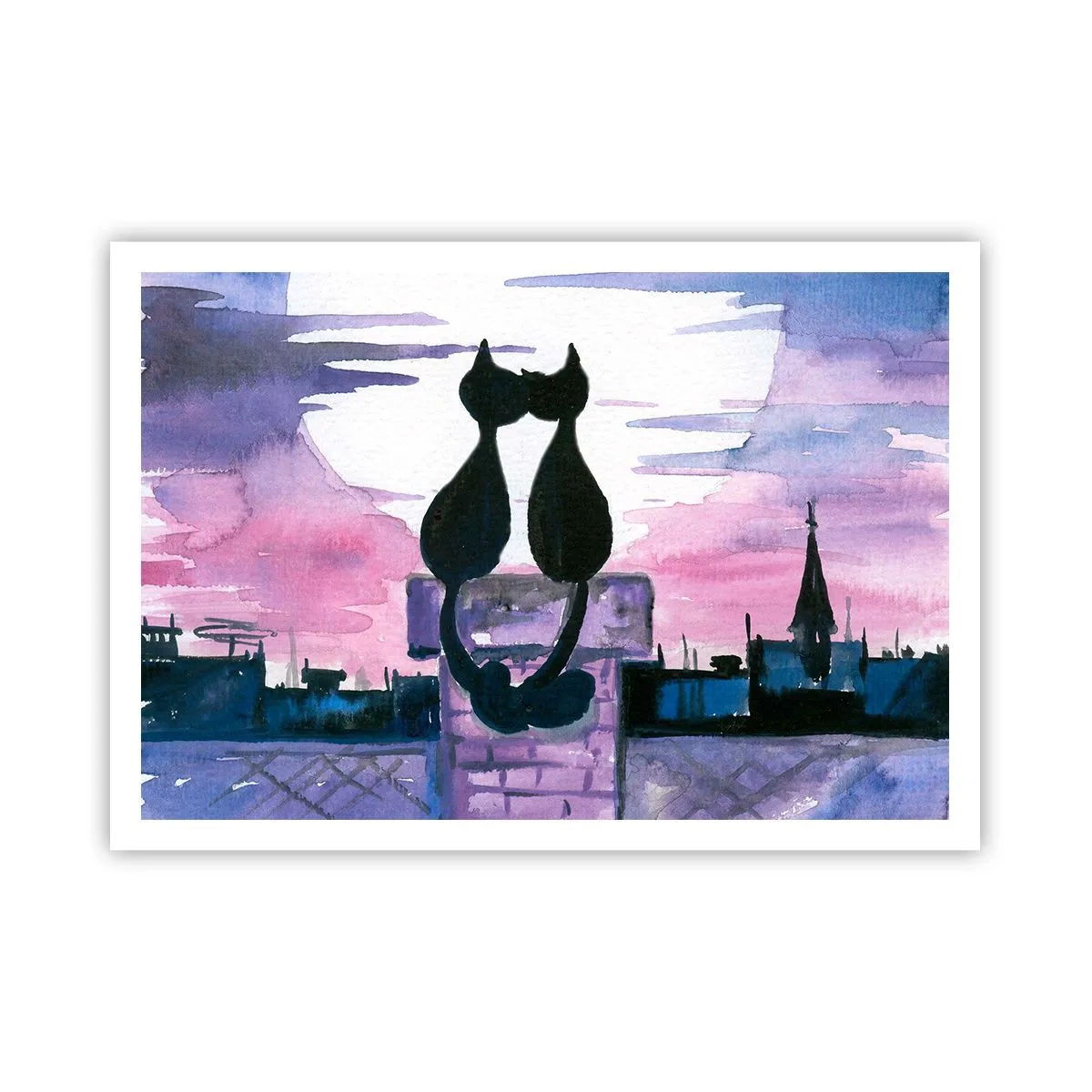 Affisch - Rendez-vous under månen - 100x70 cm