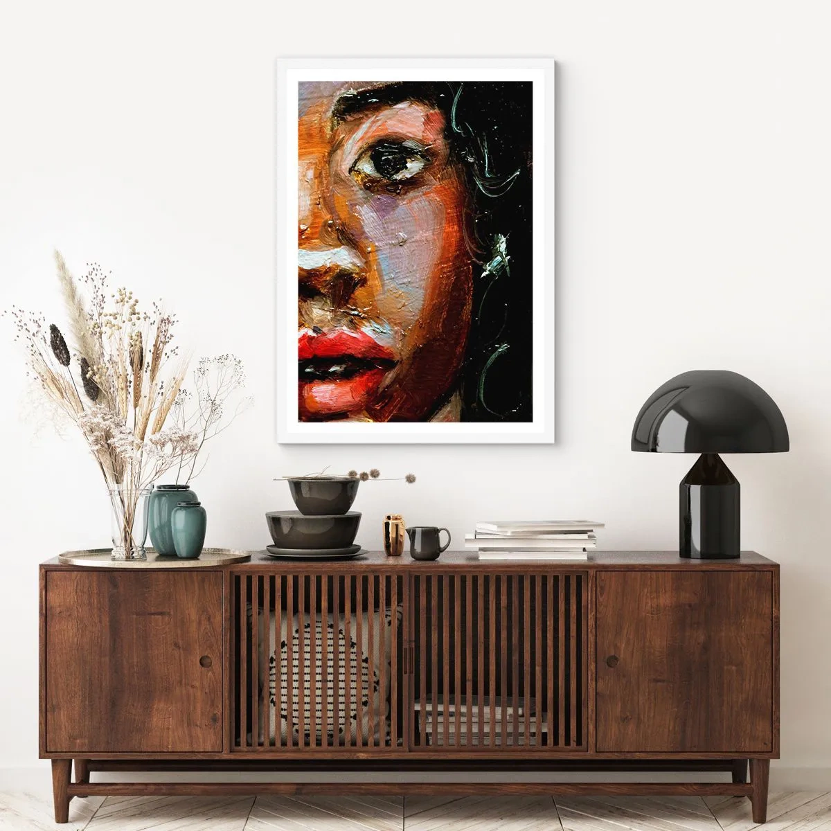 Affisch i vit ram - Svärta och sken - 70x100 cm