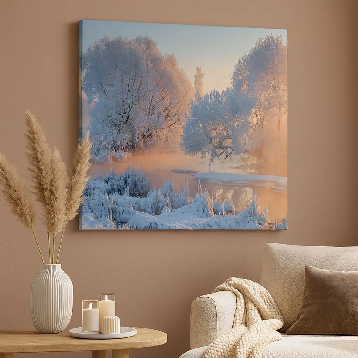 Canvastavla - Bild på duk - Allt glittrar i solens kristall - 30x30 cm