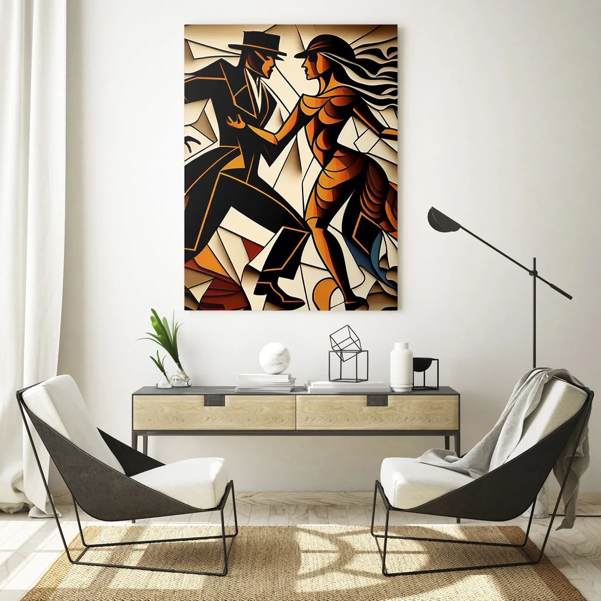 Glastavla - Bild på glas - Passionsdans - 70x100 cm