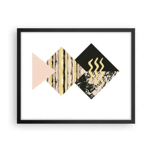 Affisch i svart ram - Inte så enkelt - 50x40 cm