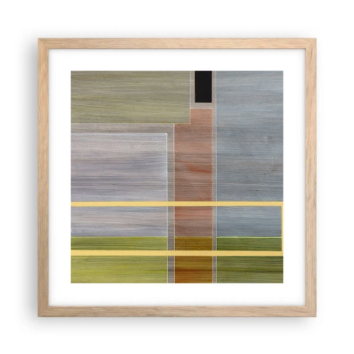 Affisch i ram av ljusek - Rakt och lugnt - 40x40 cm