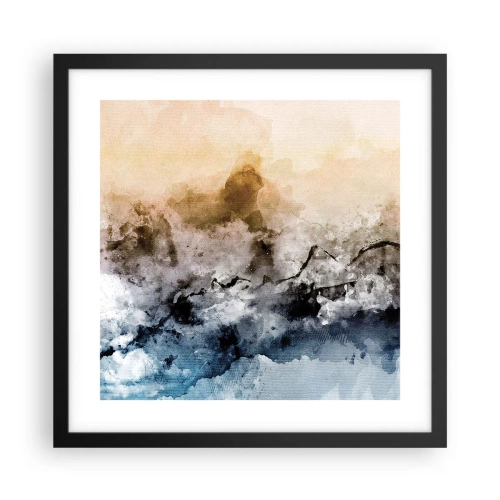 Affisch i svart ram - Dränkta i dimman - 40x40 cm