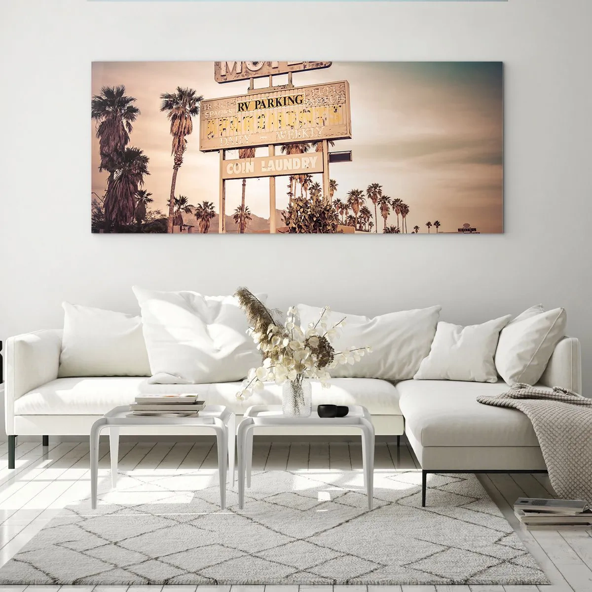 Glastavla - Bild på glas - Här står tiden stilla - 120x50 cm