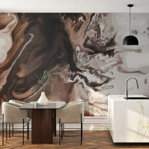 Fototapet Premium Canvas - Färgabstraktion - Abstraktion, Bit, Modernt mönster - 200x140 cm