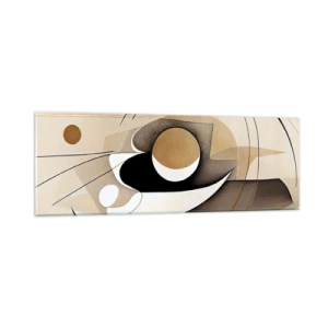 Glastavla - Bild på glas - Komposition: essensen av saker och ting - 90x30 cm