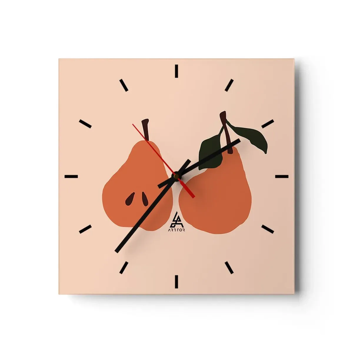 Väggklocka - Klocka på glas - Bara sötma - 30x30 cm