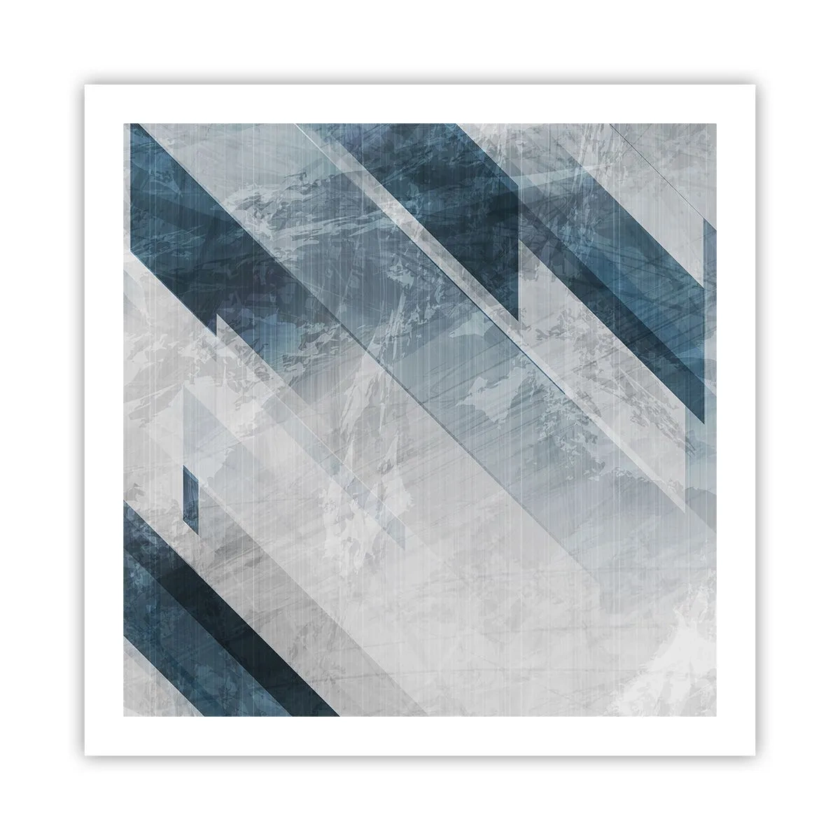 Affisch - Tredimensionell komposition – gråhetens rörelse - 60x60 cm