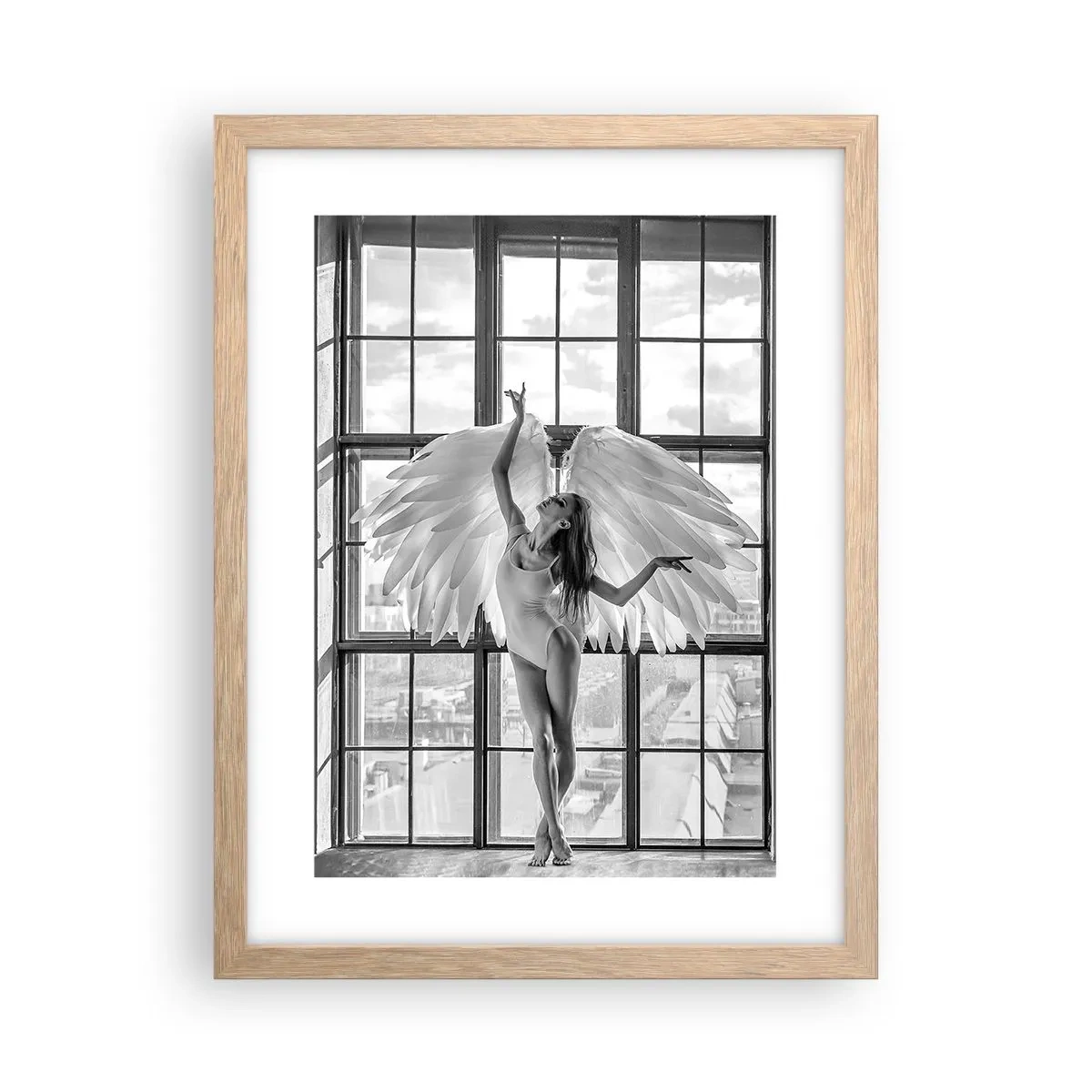 Affisch i ram av ljusek - Änglarnas stad? - 30x40 cm