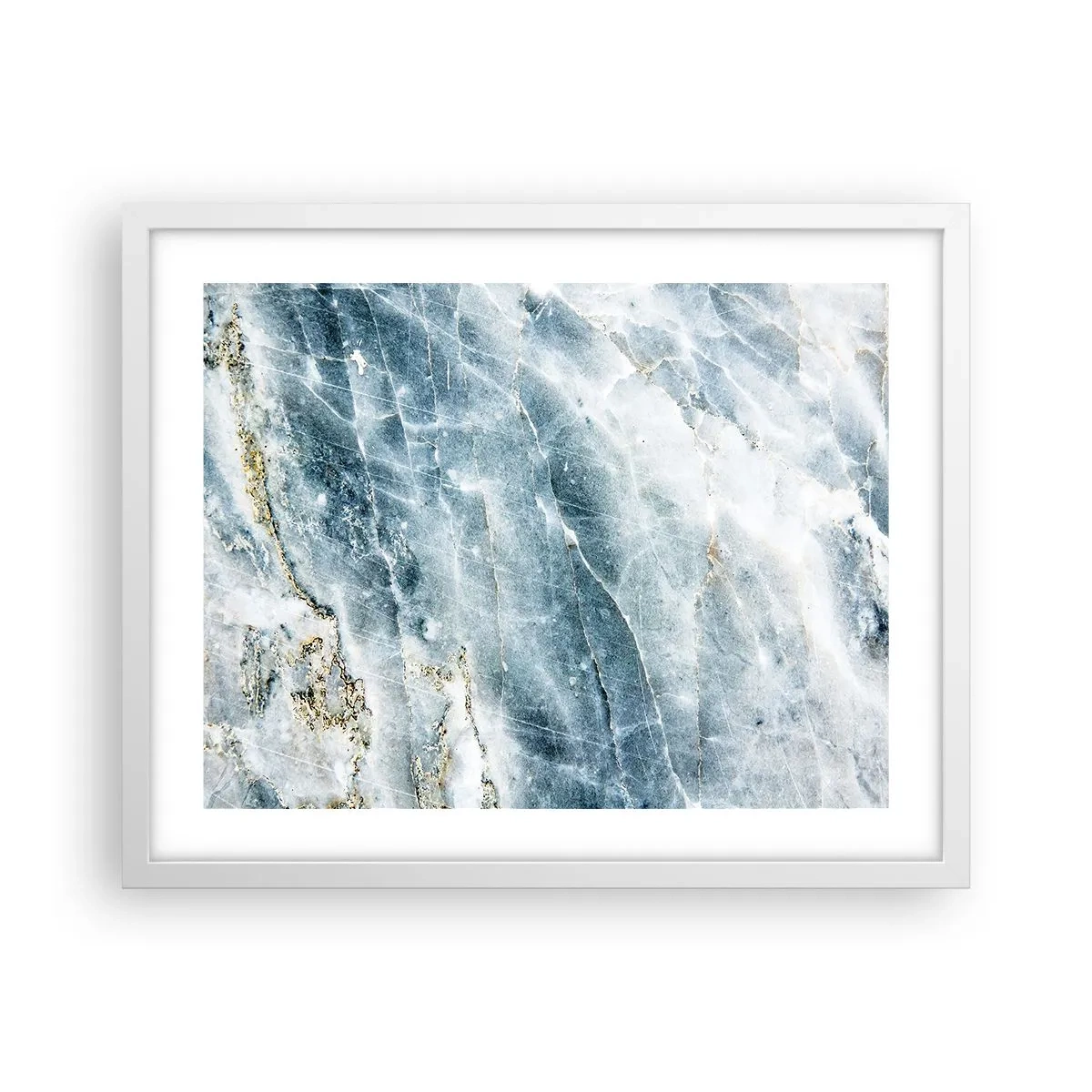 Affisch i vit ram - Isvärld - 50x40 cm