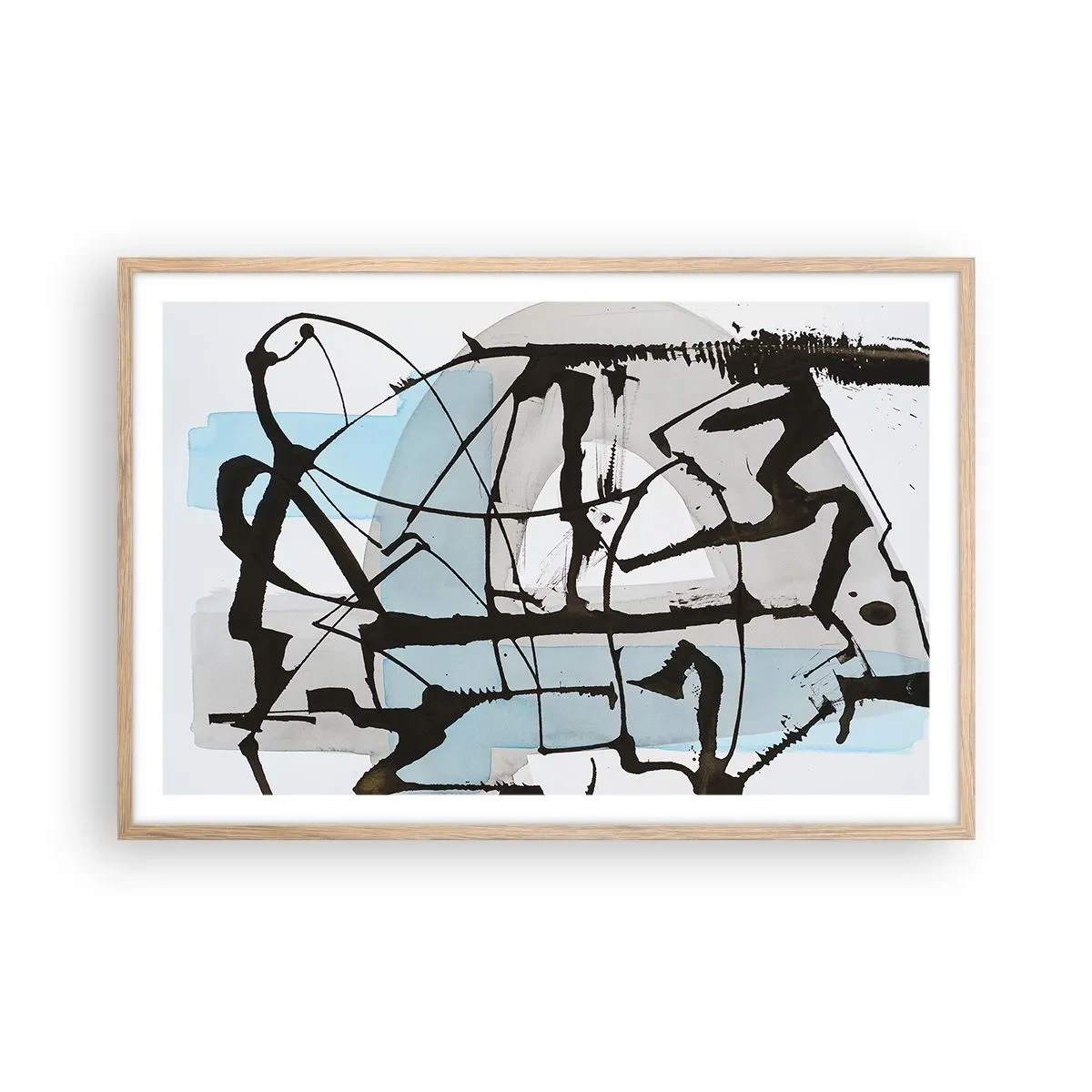 Affisch i ram av ljusek - Blått trots allt - 91x61 cm