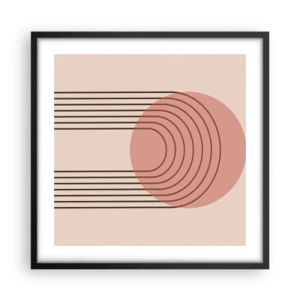 Affisch i svart ram - Ostoppad attraktionskraft - 50x50 cm