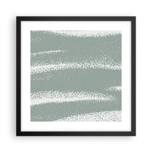 Affisch i svart ram - Abstraktion i vinterstämning - 40x40 cm