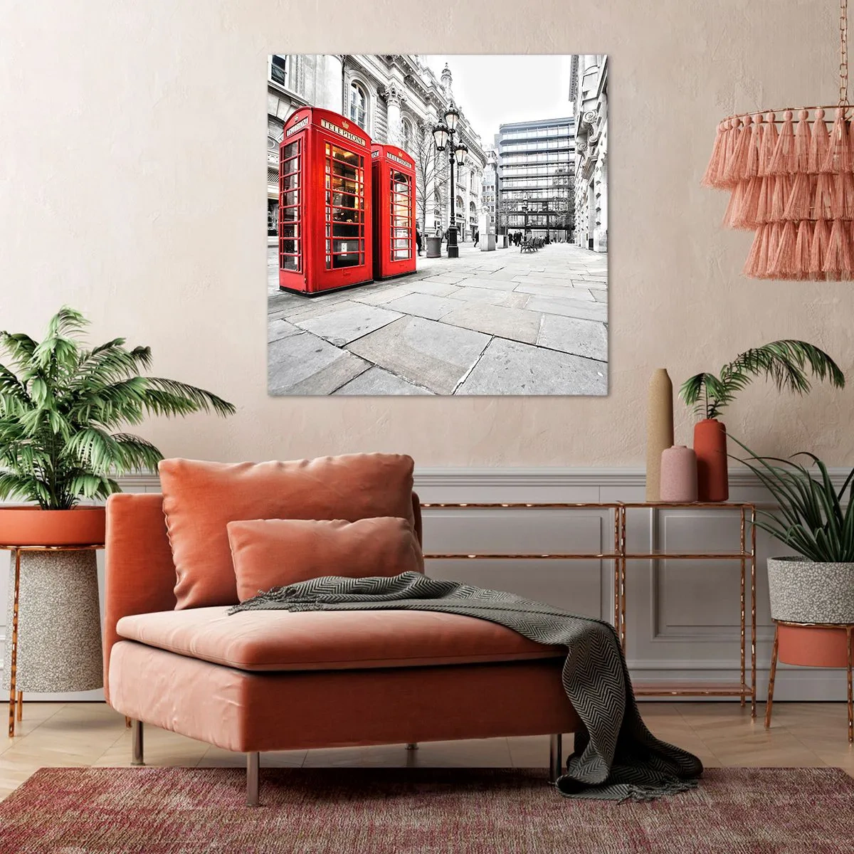 Canvastavla - Bild på duk - Welcome to London - 70x70 cm