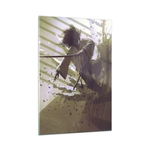 Glastavla - Bild på glas - Du kan också bli samuraj - 80x120 cm