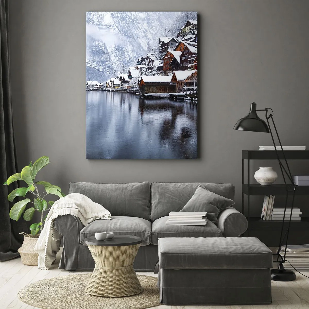 Canvastavla - Bild på duk - I vinterns dräkt - 50x70 cm