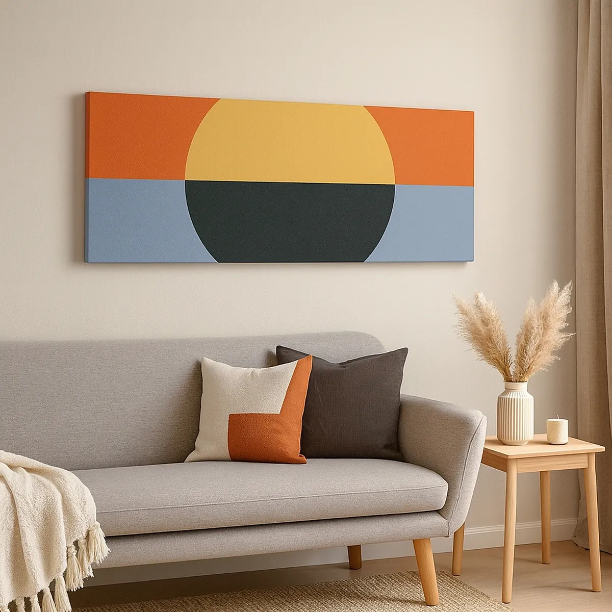 Canvastavla - Bild på duk - Komposition av värme och kyla - 30x30 cm