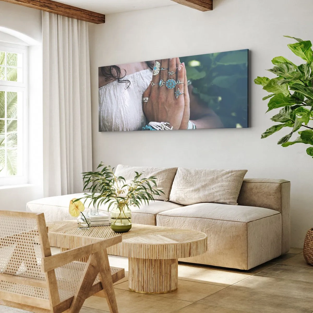 Canvastavla - Bild på duk - Välkommen till existensens centrum - 120x50 cm