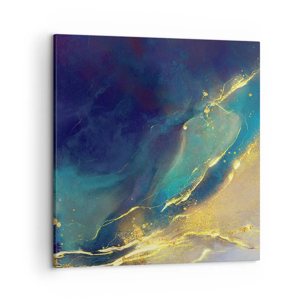 Canvastavla - Bild på duk - Utspillt guld - 50x50 cm