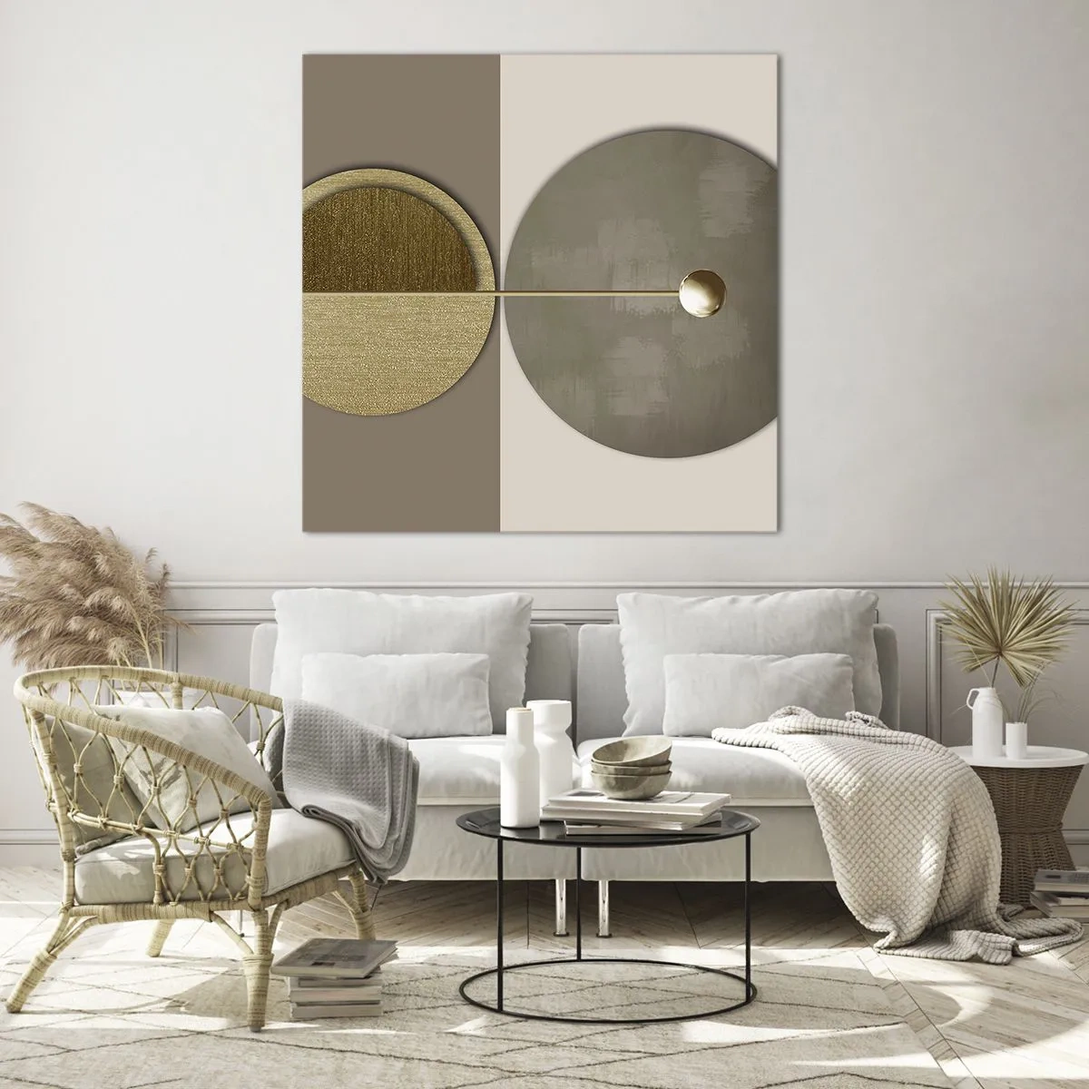 Glastavla - Bild på glas - Perfekt balans - 70x70 cm