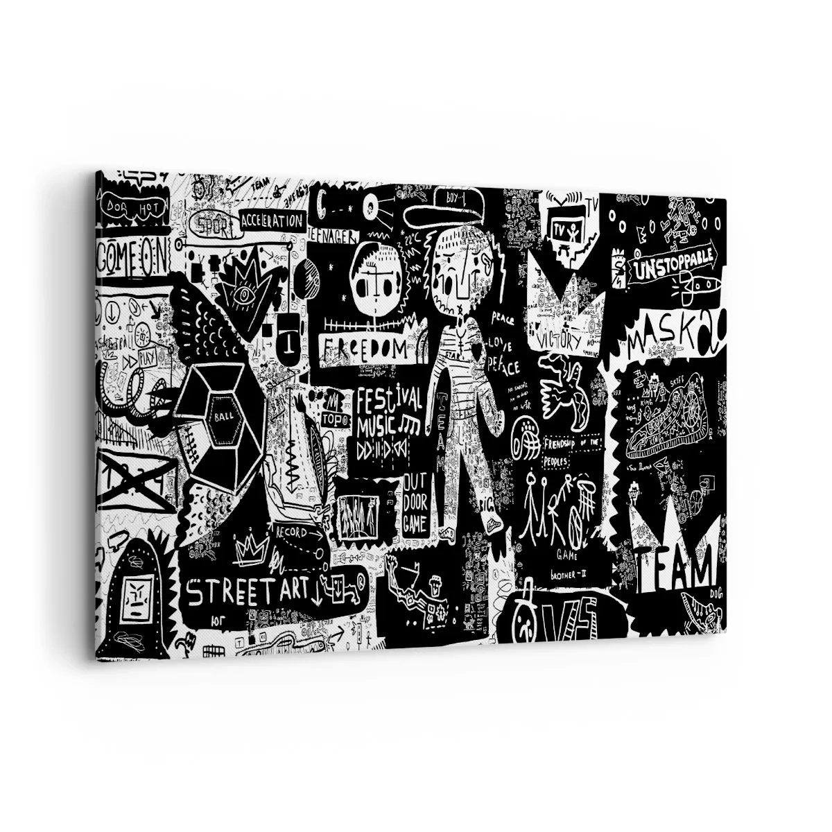 Canvastavla - Bild på duk - Unga själens rättigheter och glädje - 120x80 cm