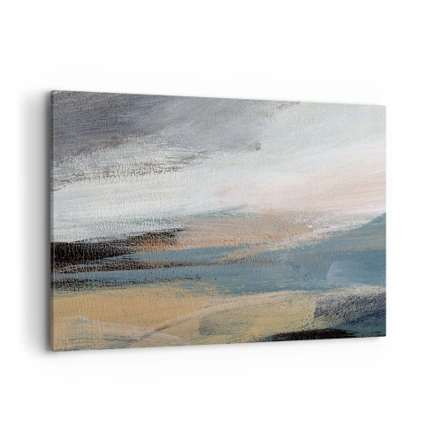 Canvastavla - Bild på duk - Abstraktion: nordligt landskap - 120x80 cm