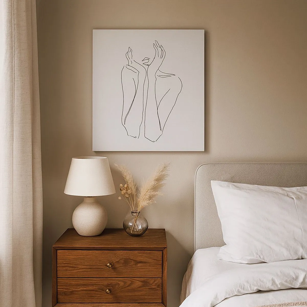 Canvastavla - Bild på duk - Vad flickorna drömmer om - 30x30 cm