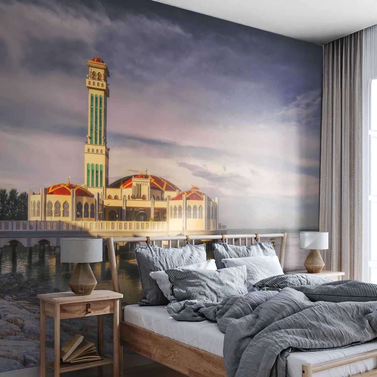 Självhäftande Fototapet Deluxe Sticker - Naturens tempel - Arkitektur, Malaysia, Landskap - 250x175 cm