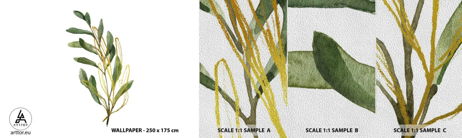 Provbit av fototapet Premium Sand - Allt som är gott - Löv, Oliv, Växt - 100x30 cm