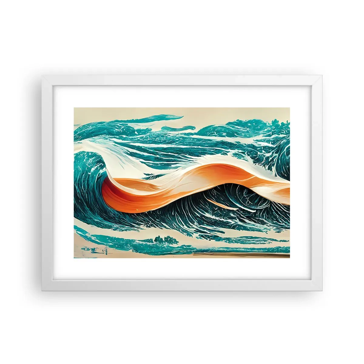 Affisch i vit ram - Surfarens dröm - 40x30 cm