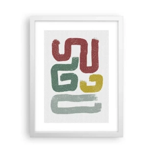 Affisch i vit ram - På ett okänt språk - 30x40 cm