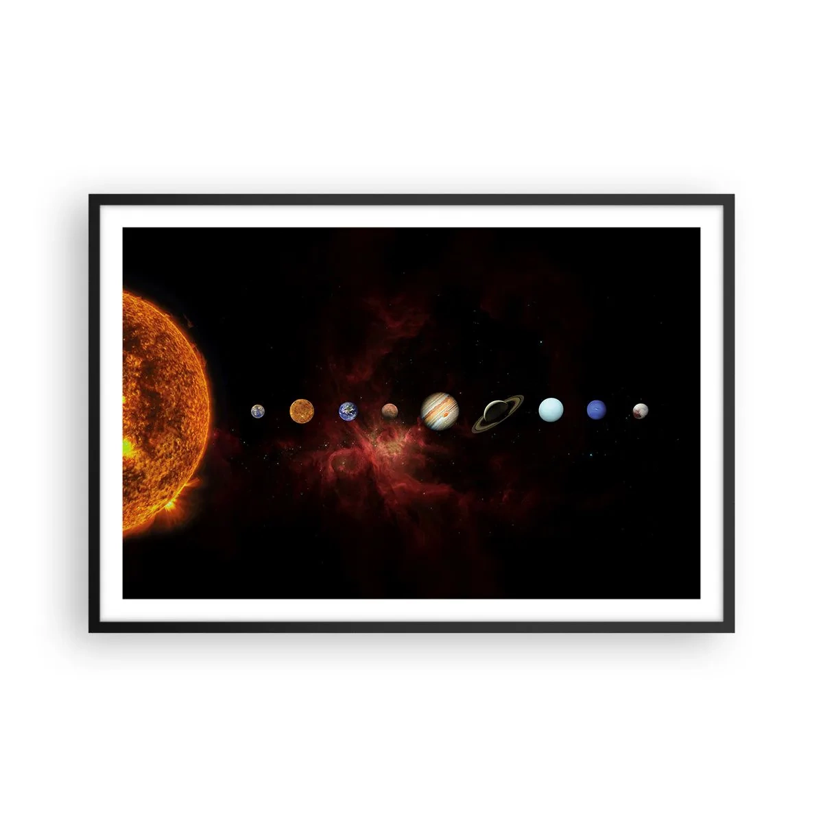 Affisch i svart ram - Vårt grannskap - 91x61 cm