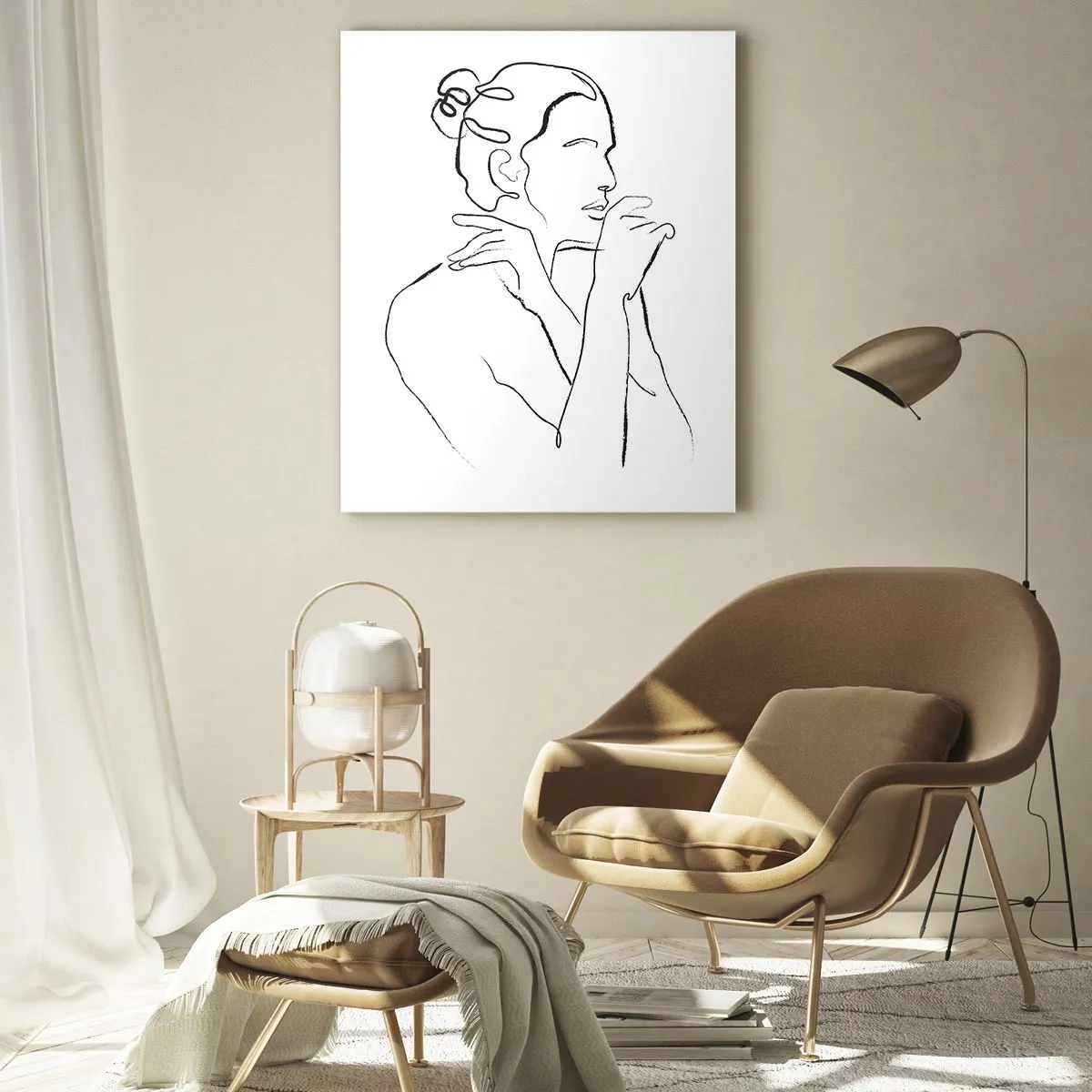 Glastavla - Bild på glas - Akten: ett sensuellt mysterium - 50x70 cm
