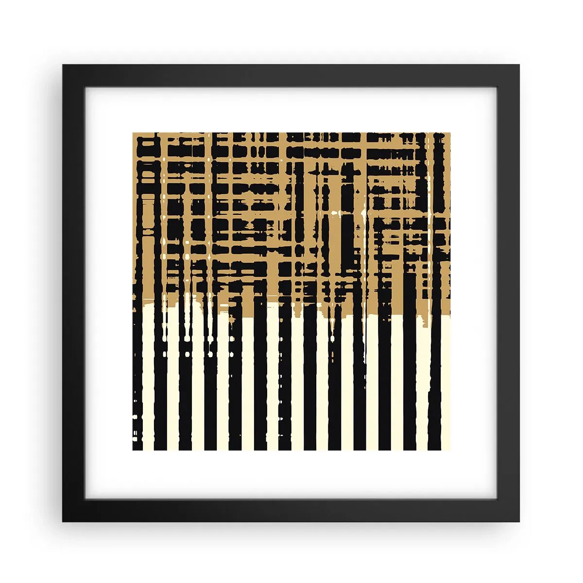 Affisch i svart ram - Arkitektonisk abstraktion - 30x30 cm
