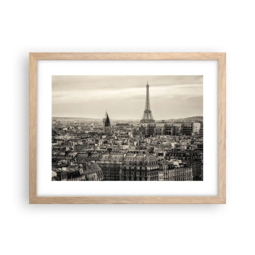 Affisch i ram av ljusek - Över Paris tak - 40x30 cm