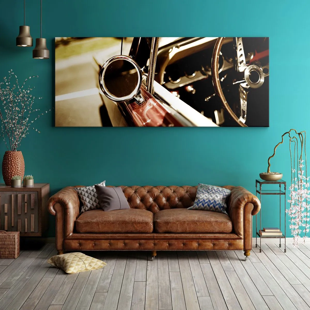 Canvastavla - Bild på duk - En bil med själ - 100x40 cm