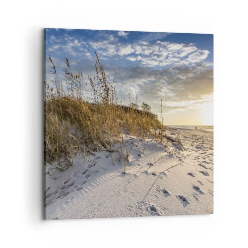 Canvastavla - Bild på duk - Inbjudan till promenad - 60x60 cm