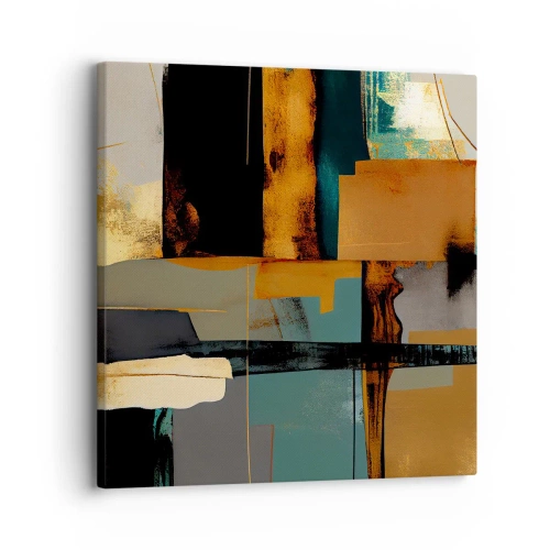 Canvastavla - Bild på duk - Abstraktion - ljus och skugga - 30x30 cm