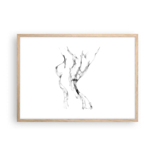 Affisch i ram av ljusek - Vacker och stark - 70x50 cm